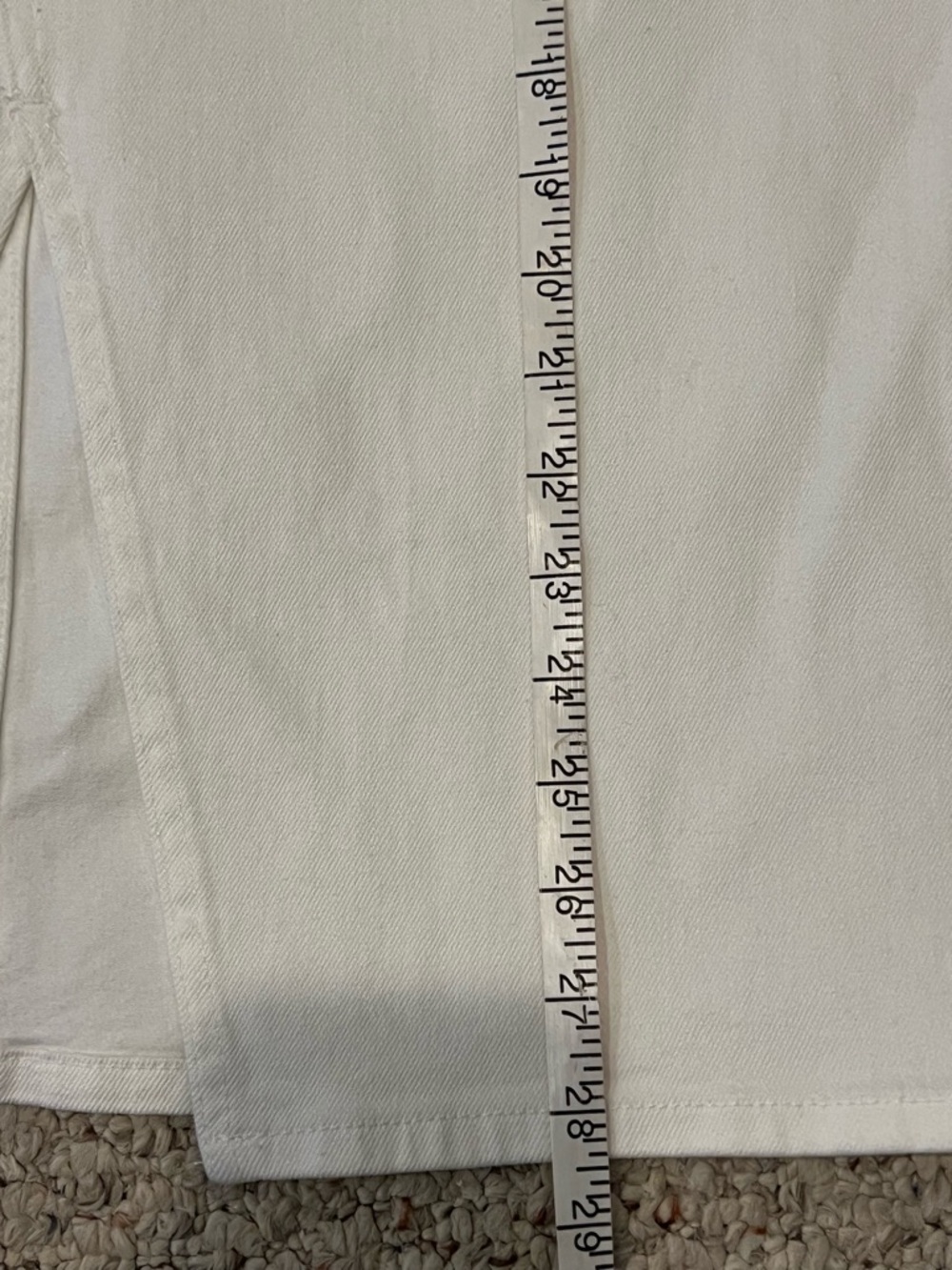J Crew White Midi Jean Pencil Skirt with Front Slit- NWT - Picture 7 of 7